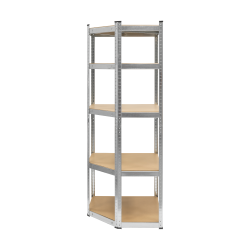 Rebel Regał Metalowy Magazynowy Narożny 180X40X70 Srebrny Rebel [[