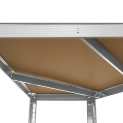 Rebel Regał Metalowy Magazynowy Narożny 180X40X70 Srebrny Rebel [[