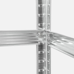 Rebel Regał Metalowy Magazynowy Narożny 180X40X70 Srebrny Rebel [[