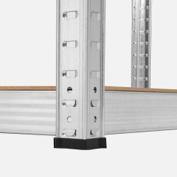 Rebel Regał Metalowy Magazynowy Narożny 180X40X70 Srebrny Rebel [[