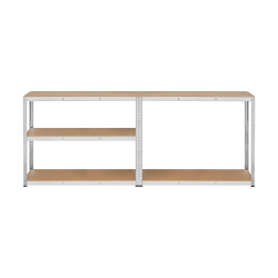 Rebel Regał Metalowy Magazynowy 205X120X45 Srebrny Rebel [[