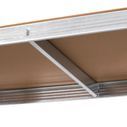 Rebel Regał Metalowy Magazynowy 205X120X45 Srebrny Rebel [[