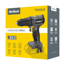 Rebel Wiertarko Wkrętarka Akumulatorowa 20V Bezszczotkowa [[