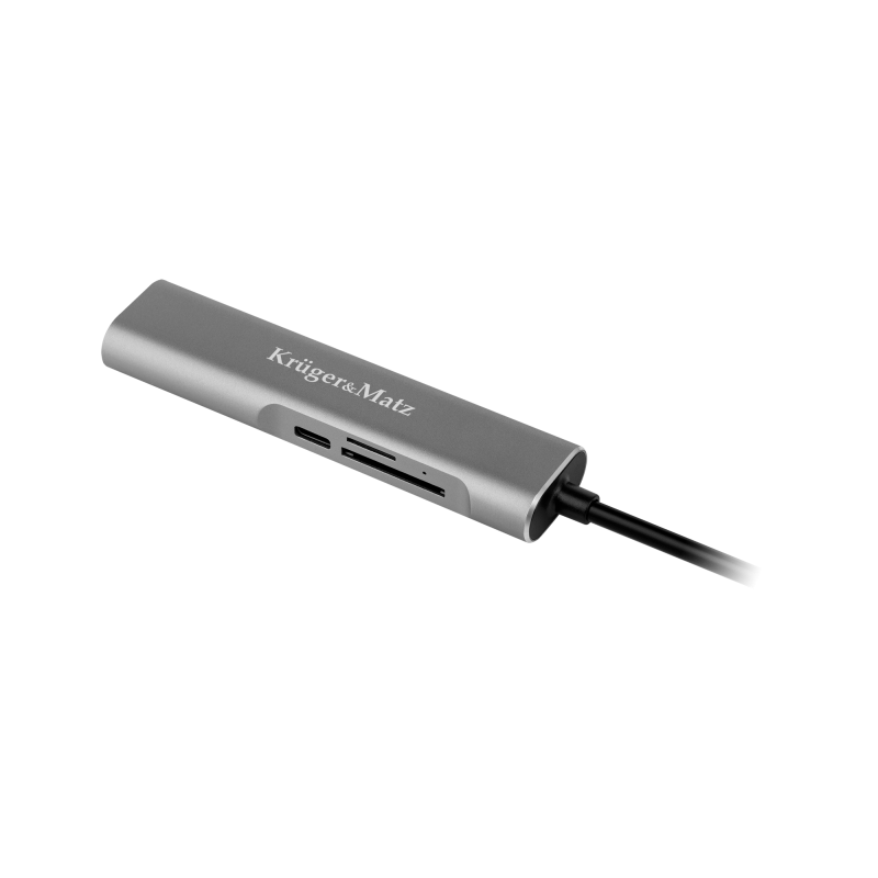 Krüger&Matz Adapter (Hub) Usb Typu C Na Hdmi/Usb3.0/Sd/Microsd/C Port [[