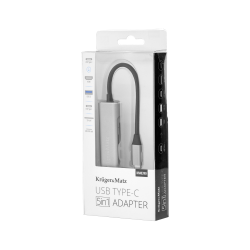 Krüger&Matz Adapter (Hub) Usb Typu C Na Hdmi/Usb3.0/Sd/Microsd/C Port [[