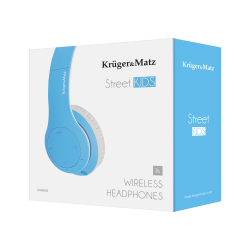 Krüger&Matz Bezprzewodowe Słuchawki Nauszne Dla Dzieci Kruger&Matz Model Street Kids , Kolor Niebieski [[