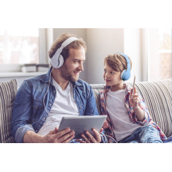 Krüger&Matz Bezprzewodowe Słuchawki Nauszne Dla Dzieci Kruger&Matz Model Street Kids , Kolor Niebieski [[