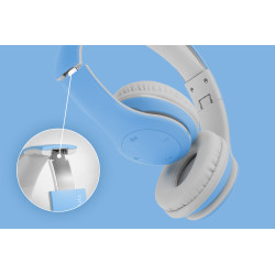 Krüger&Matz Bezprzewodowe Słuchawki Nauszne Dla Dzieci Kruger&Matz Model Street Kids , Kolor Niebieski [[