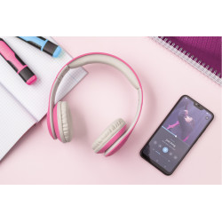 Krüger&Matz Bezprzewodowe Słuchawki Nauszne Dla Dzieci Kruger&Matz Model Street Kids , Kolor Różowy [[