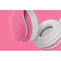 Krüger&Matz Bezprzewodowe Słuchawki Nauszne Dla Dzieci Kruger&Matz Model Street Kids , Kolor Różowy [[