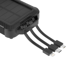 Krüger&Matz Powerbank Solarny Kruger&Matz 10000Mah Li-Ion Z 3 Końcówkami [[