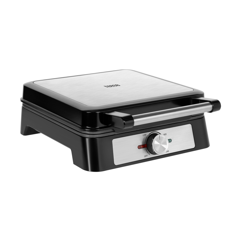 Teesa Gofrownica Teesa , 4 Gofry, 1600W, Inox , Regulacja Mocy [[