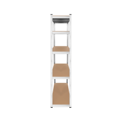 Rebel Regał Metalowy Magazynowy 180X90X40 Srebrny  Rebel [[