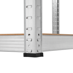 Rebel Regał Metalowy Magazynowy 180X90X40 Srebrny  Rebel [[