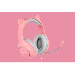 Krüger&Matz Gamingowe Słuchawki Nauszne Dla Dzieci Kruger&Matz Gamer Kids, Kolor Różowy [[