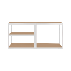 Rebel Regał Metalowy Magazynowy 180X90X40 Biały Rebel [[