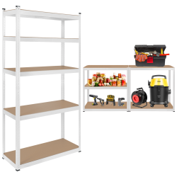 Rebel Regał Metalowy Magazynowy 180X90X40 Biały Rebel [[