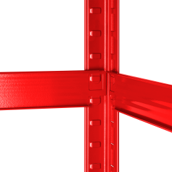 Rebel Regał Metalowy Magazynowy 180X90X40 Czerwony Rebel [[