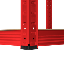 Rebel Regał Metalowy Magazynowy 180X90X40 Czerwony Rebel [[