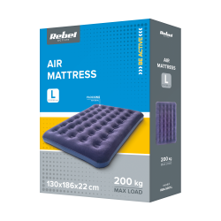 Rebel Materac Dmuchany Dwuosobowy Do Spania + Pompka , 186 X 130 X 22 Cm [[