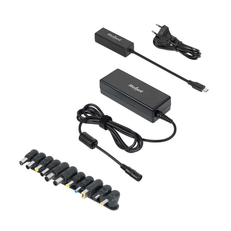 Rebel Zasilacz Uniwersalny Rebel 12 Końcówek 90 W 15-20 V Automatyczny Z Funkcją Power Delivery [[