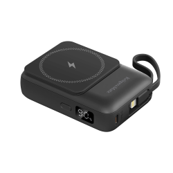 Krüger&Matz Powerbank Indukcyjny Kruger&Matz 10000 Mah Mag Safe Z Kablem Czarny [[