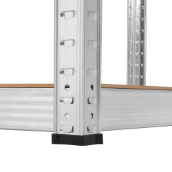 Rebel Regał Metalowy Magazynowy 180X90X40 Srebrny Rebel [[