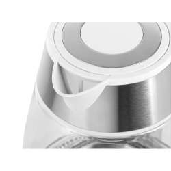 Teesa Czajnik Elektryczny Teesa, Szklany + Inox, 2200 W, Biały, 1,7 L [[