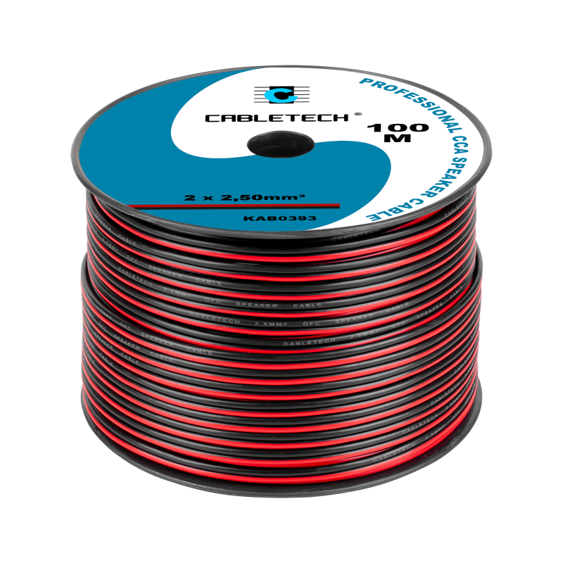 Cabletech Kabel Głośnikowy Cca 2.5Mm Czarno-Czerwony [[
