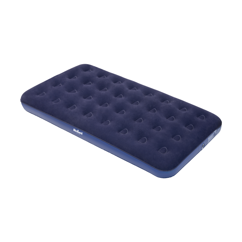 Rebel Materac Dmuchany Jednoosobowy Do Spania + Pompka , 186 X 96 X 22 Cm [[