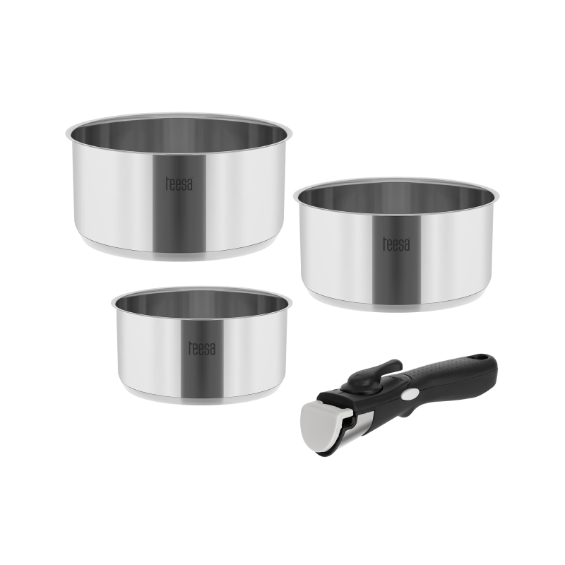 Teesa Zestaw Garnków Z Odłączaną Rączką Teesa Cook Expert Single Hand [[