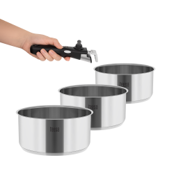 Teesa Zestaw Garnków Z Odłączaną Rączką Teesa Cook Expert Single Hand [[