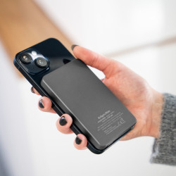 Krüger&Matz Powerbank Indukcyjny Kruger&Matz 5000 Mah Mag Safe Szary [[
