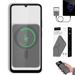 Krüger&Matz Powerbank Indukcyjny Kruger&Matz 5000 Mah Mag Safe Szary [[