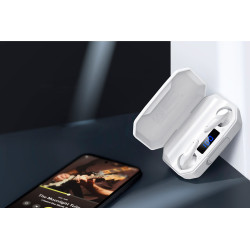 Krüger&Matz Bezprzewodowe Słuchawki Douszne Z Power Bankiem Kruger&Matz M6 - Kolor Czarny [[