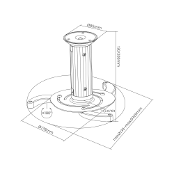 Cabletech Uchwyt Do Projektorów Sufitowy [[