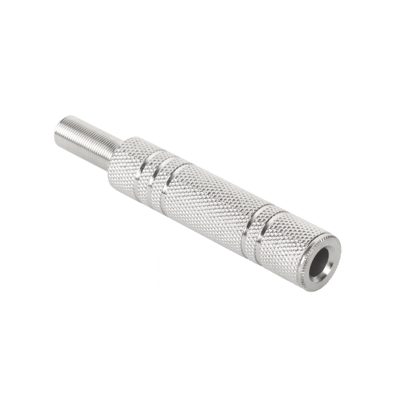 Gniazdo Jack 6,3 Mm Stereo, Metalowy, Niklowany [[