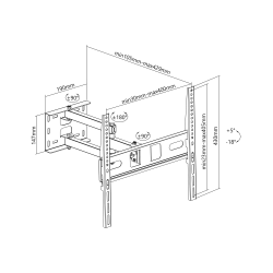 Cabletech Uchwyt Naścienny Uniwersalny Do Led Tv (32-55")  Regulacja W Pionie I Poziomie [[