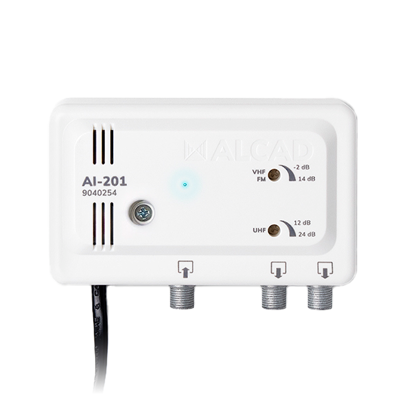 Alcad Wzmacniacz Antenowy Szerokopasmowy 2 Wejścia Ai-201 Alcad [[