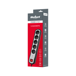Rebel Listwa Zasilająca Rebel 5 Gniazd Z Przełącznikiem (5M, 3X1,5Mm) [[