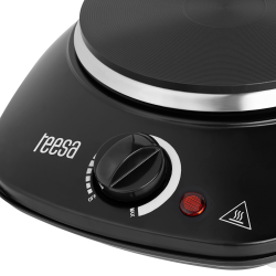 Teesa Kuchenka Elektryczna Przenośna Pojedyncza Czarna 1000W [[