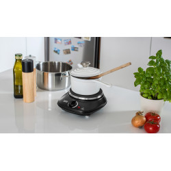 Teesa Kuchenka Elektryczna Przenośna Pojedyncza Czarna 1000W [[