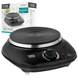 Teesa Kuchenka Elektryczna Przenośna Pojedyncza Czarna 1000W [[